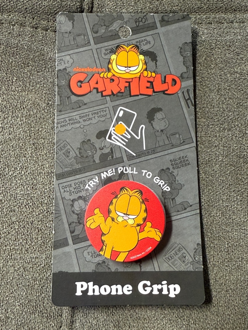 🐈🐈 Nickelodeon Garfield Red & Yellow Phone Grip 🐈🐈